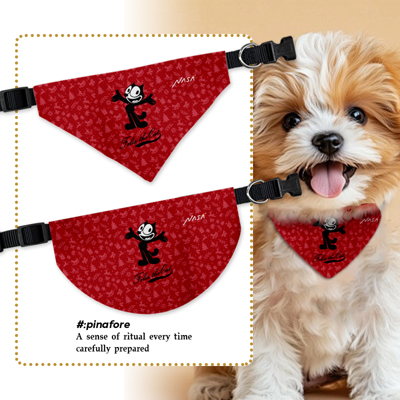 NASA联名菲力猫圣诞节宠物口水巾