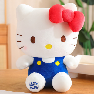 宝石蓝可爱玩具公仔毛绒玩偶送女友礼品 HelloKitty正版 凯蒂猫经典