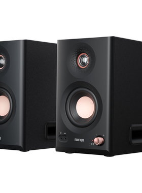 漫步者监听音响蓝牙无线台式电脑音箱家用工作室剪辑黑白色MR5BT