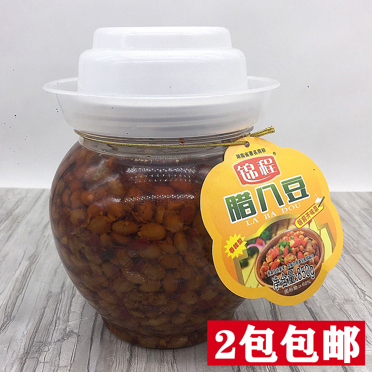 锦程腊八豆850g香辣豆豉瓶装下饭菜黄豆酱豆瓣酱包邮湖南平江特产