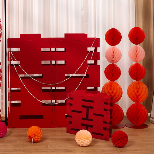 结婚超大喜字落地立体摆件