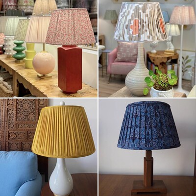 北欧手工褶皱布艺灯罩外壳通用圆形防刺眼婴儿遮光台灯吊灯配件