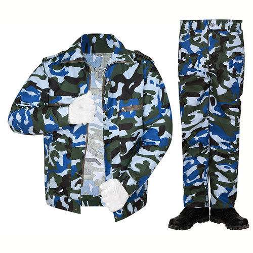 春秋长袖迷彩服套装学生军训服劳保工作服车间汽修服工地工装