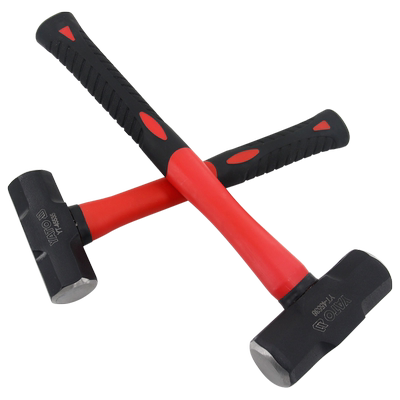 YATO八角锤24磅大锤软把16p24P手锤工地大铁锤石工锤砸墙榔头方锤