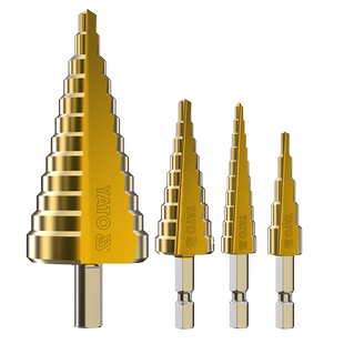 YATO开孔器宝塔钻头高硬度台阶钻头扩孔锥子阶梯钻头塔型锥形钻头