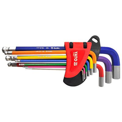 易尔拓内六角扳手套装6角梅花螺丝刀加长六角匙内六棱六方六边扳