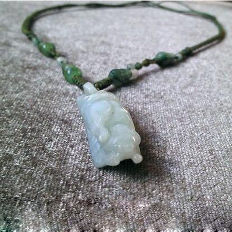 翡翠佛手吊坠男女款式冰种天然玉石A货缅甸翡翠原石佛挂件挂饰品