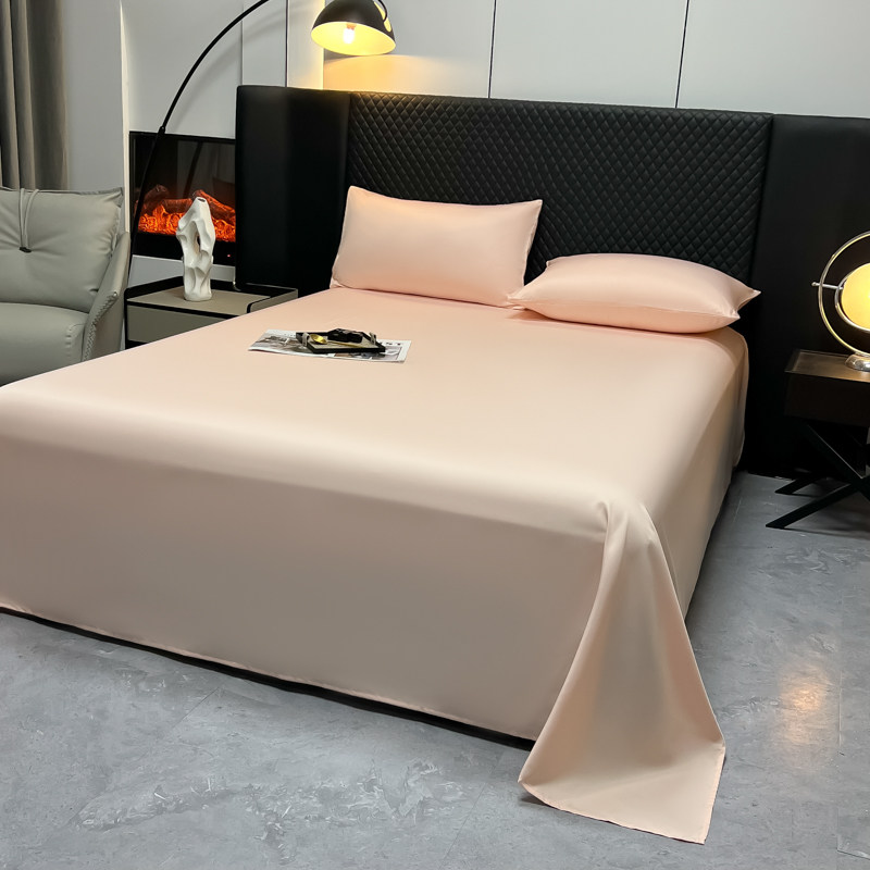 轻奢简约纯色冰丝床单单件夏季凉感水洗真丝学生宿舍单人被单裸睡