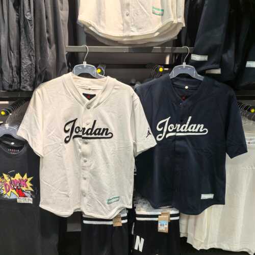 Jordan mvp男子夏季运动休闲宽松百搭排扣短袖棒球服FN4664-100