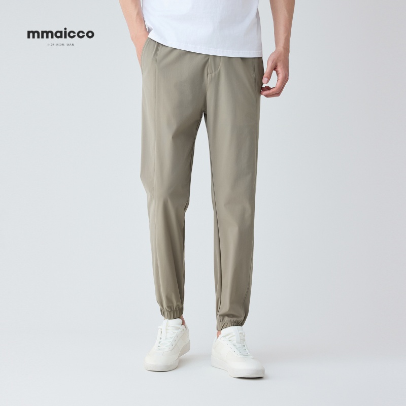 墨麦客男装冰丝凉感束脚裤子男