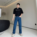 潮流小心机设计魔术贴领口T高级感机车风短袖P65，男装T恤，星座1009（原B233）