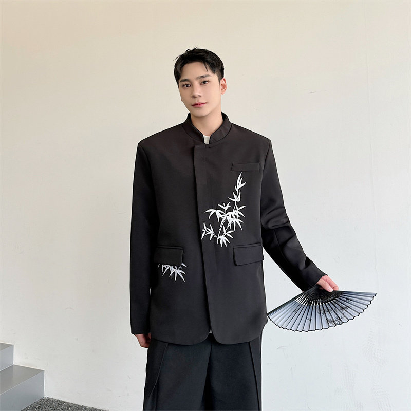 新中式刺绣西装外套男P140,男装西服套装,星座1009（原B233）
