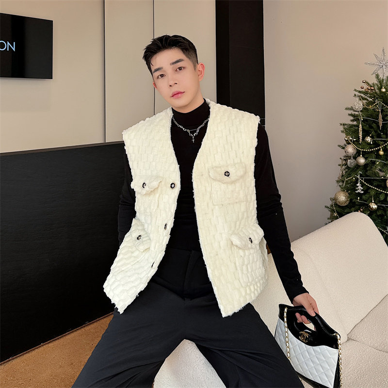 韩版毛绒马甲上衣男P85,男装背心/马甲,星座1009（原B233）
