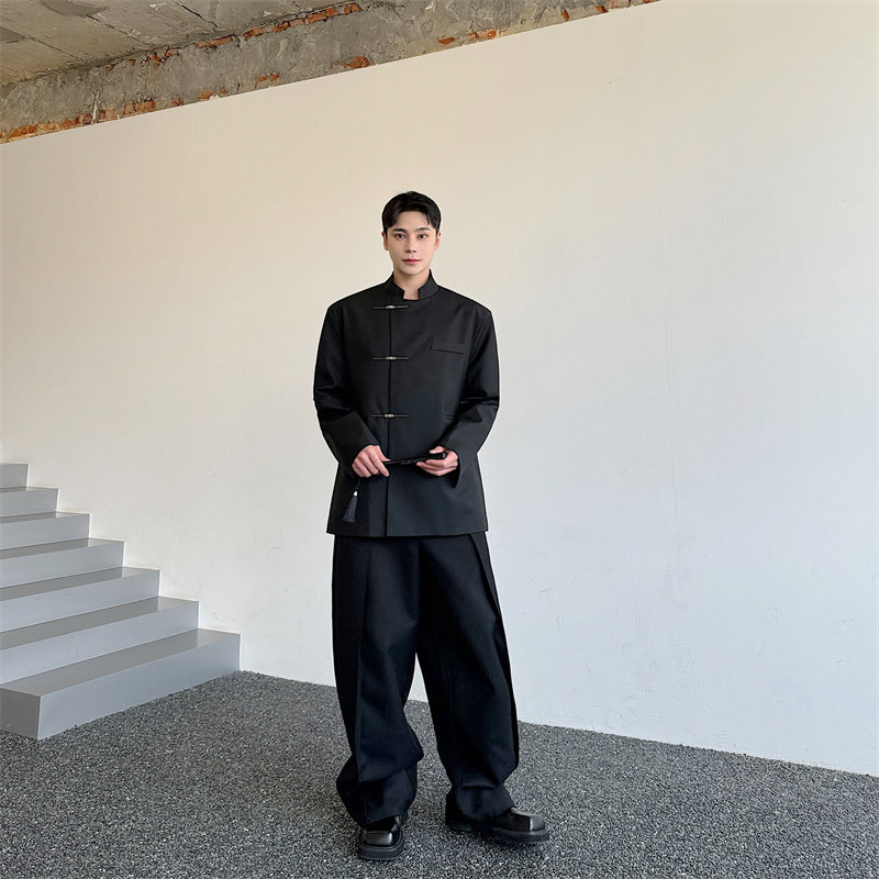 新中式中山装立领西装外套男结婚订婚礼服西服外套P125,男装西服套装,星座1009（原B233）