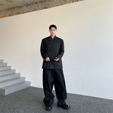 新中式中山装立领西装外套男结婚订婚礼服西服外套P125，男装西服套装，星座1009（原B233）