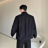 简约短款夹克男翻领时尚纯色外套P135，男装夹克，星座1009（原B233）