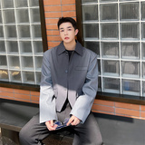 小众设计感渐变色复古垫肩外套夹克男P135，男装夹克，星座1009（原B233）