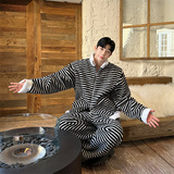 时尚韩版条纹套装P185，男装休闲套装，星座1009（原B233）