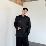 新中式中山装立领西装外套男结婚订婚礼服西服外套P125，男装西服套装，星座1009（原B233）