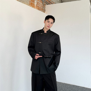 新中式中山装立领西装外套男结婚订婚礼服西服外套P125