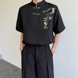 新中式汉服印花熊猫夏季半袖P65，男装T恤，星座1009（原B233）