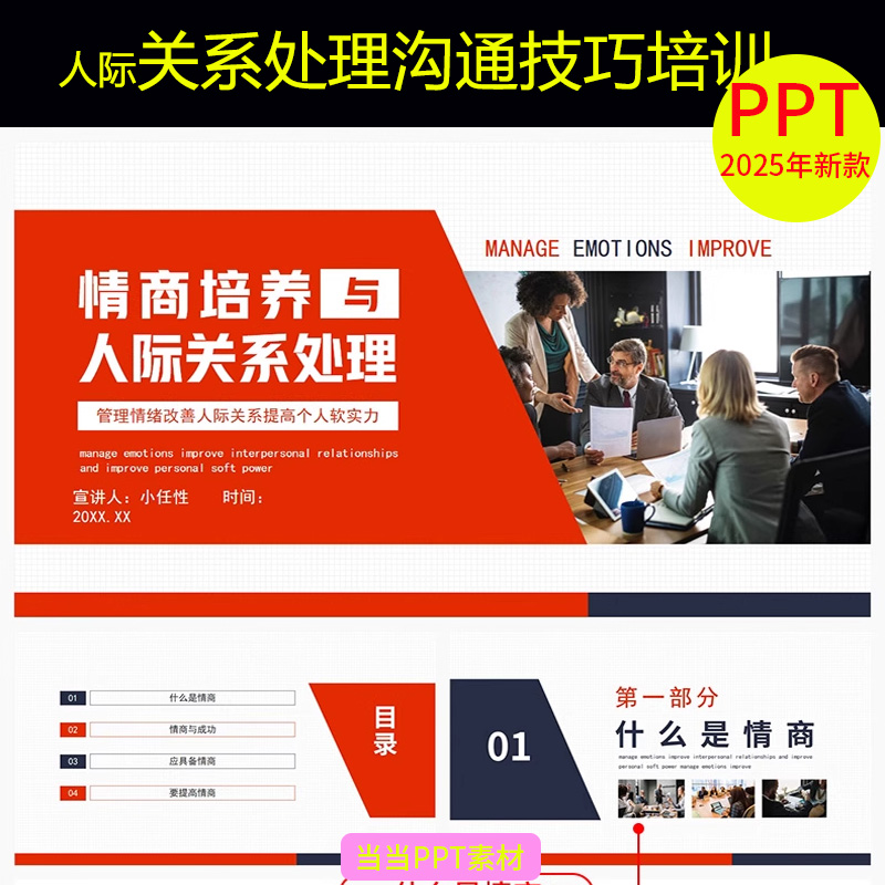 企业职场高能情商EQ管理培养与人际关系处理沟通技巧培训PPT课件