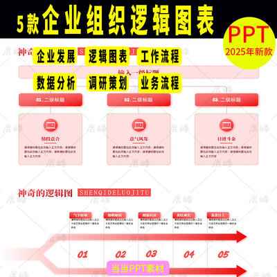 高级感PPT模板企业公司组织结架构图表层级关系图文排版数据分析