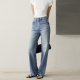 酵洗复古全棉中腰长裤 直筒阔腿牛仔裤 高个子窄版 GUS高定加长版