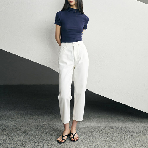 法棍裤2026春季全棉直筒九分裤