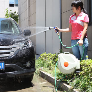 水管架车浇花水管收纳卷管器 帅贝特全自动水管车架洗车水枪壁挂式