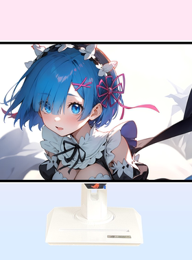 华硕白色显示器rog绝神xg27aqwmg27英寸woled屏2k280Hz粉色电竞屏