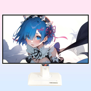 华硕白色显示器rog绝神xg27aqwmg27英寸woled屏2k280Hz粉色电竞屏