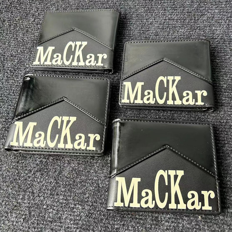 头层牛皮二折多卡位时尚专柜尾货真皮黑色韩版对折卡片套皮夹钱包