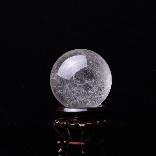 天然水晶 白色水晶球摆件 白水晶球 水晶摆件