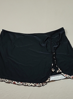 F607外贸原单高品质时尚黑色性感比基尼外搭裙沙滩外罩裙特价4XL