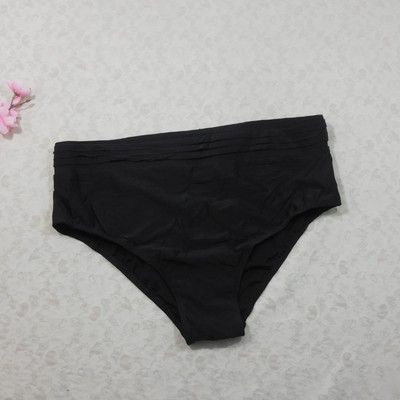 K723加大码外贸泳衣女性感三角泳裤黑色宽松紧度假沙滩比基尼泳装