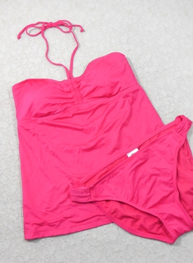 外贸原单 F528 性感舒适修身背心 分体泳衣泳裤 温泉泳衣