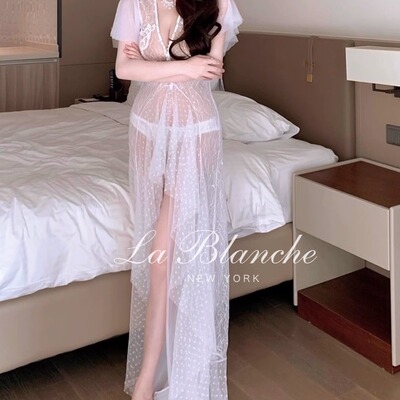 网纱睡衣性感家居镂空LaBlanche