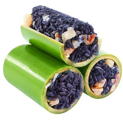 推荐金恩厨房草袋竹筒乌米饭速冻