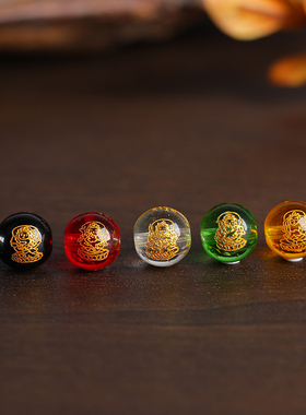 水晶玛瑙五路财神转运珠