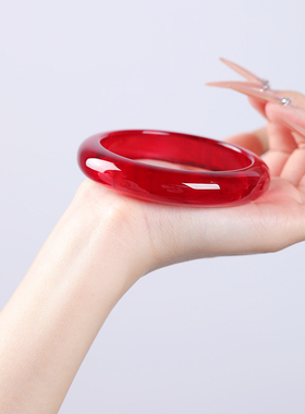 天然老矿鸽血红帕拉伊巴蓝宝石祖母绿女士款碧玺柔润艳丽正装手镯