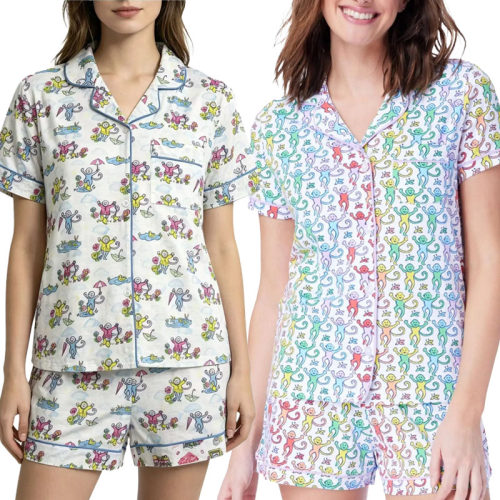 2026新卡通猴子印花睡衣Cartoon Monkey Print Pajamas Set