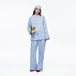 Resort Soft Cotton PJ Set -Lightweight Horse Print Sleepwear
