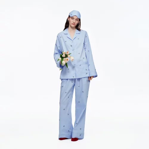 Resort Soft Cotton PJ Set -Lightweight Horse Print Sleepwear
