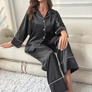 Silk Satin Lounge Wear 冰丝睡衣女轻奢睡裙高级感Sleepwear爆款