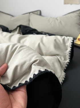 贝壳边工艺款 I 四件套床上用品纯棉全棉被套被罩床单宿舍三件套4