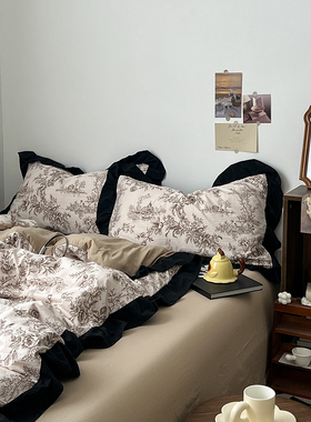 法式浪漫风 I 工艺款四件套床上用品纯棉全棉被套被罩宿舍三件套4