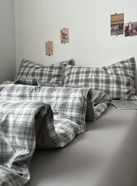 A类四件套床上用品纯棉全棉被罩被套床单被单学生宿舍三件套床笠4