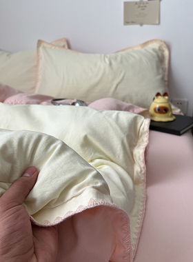 贝壳边工艺款 I 四件套床上用品纯棉全棉被套被罩床单宿舍三件套4