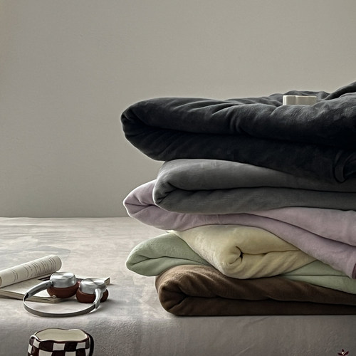 单件牛奶绒纯色床单床笠加厚加绒保暖三件套珊瑚绒冬季法兰绒床品